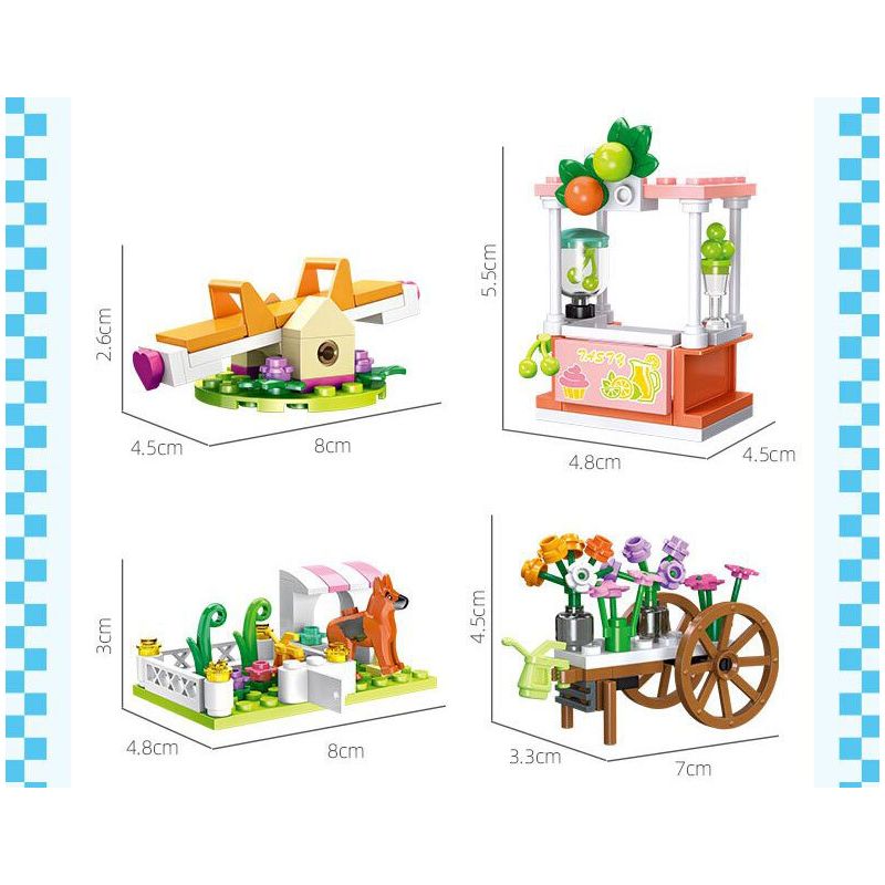 JIESTAR 59070 CÔ GÁI THÀNH THỊ 12 PHONG CÁCH bộ đồ chơi xếp lắp ráp ghép mô hình Girl DREAM TOWN Con Gái 411 khối