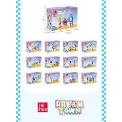 JIESTAR 59070 CÔ GÁI THÀNH THỊ 12 PHONG CÁCH bộ đồ chơi xếp lắp ráp ghép mô hình Girl DREAM TOWN Con Gái 411 khối