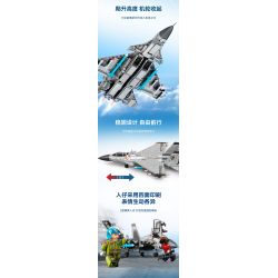 SEMBO 202248 MỘT QUỐC GIA HÙNG MẠNH MÁY BAY CHIẾN ĐẤU TRÊN TÀU SÂN J-15 bộ đồ chơi xếp lắp ráp ghép mô hình Military Army Quân Sự Bộ Đội 645 khối