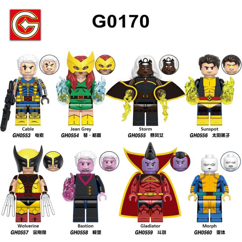 G CARD G0170 0170 GH0553 0553 GH0554 0554 GH0555 0555 GH0556 0556 GH0557 0557 GH0558 0558 GH0559 0559 GH0560 0560 X-MEN '97 HÌNH 8 LOẠI bộ đồ chơi xếp lắp ráp ghép mô hình Super Heroes Siêu Nhân Anh Hùng