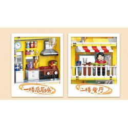 DOUBLE HEIGHT 60523 BURGER MEOW DỄ THƯƠNG bộ đồ chơi xếp lắp ráp ghép mô hình CUTE PET SERIES 857 khối