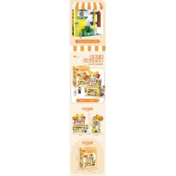 DOUBLE HEIGHT 60523 BURGER MEOW DỄ THƯƠNG bộ đồ chơi xếp lắp ráp ghép mô hình CUTE PET SERIES 857 khối