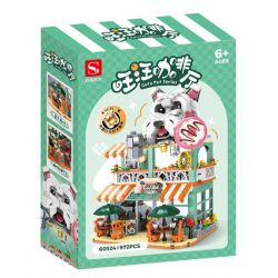 DOUBLE HEIGHT 60524 QUÁN CÀ PHÊ VƯƠNG bộ đồ chơi xếp lắp ráp ghép mô hình CUTE PET SERIES 972 khối