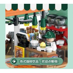 DOUBLE HEIGHT 60524 QUÁN CÀ PHÊ VƯƠNG bộ đồ chơi xếp lắp ráp ghép mô hình CUTE PET SERIES 972 khối