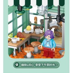 DOUBLE HEIGHT 60524 QUÁN CÀ PHÊ VƯƠNG bộ đồ chơi xếp lắp ráp ghép mô hình CUTE PET SERIES 972 khối