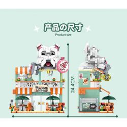 DOUBLE HEIGHT 60524 QUÁN CÀ PHÊ VƯƠNG bộ đồ chơi xếp lắp ráp ghép mô hình CUTE PET SERIES 972 khối