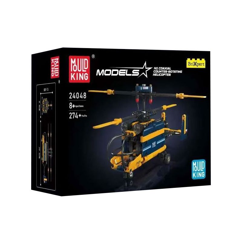 MouldKing 24048 Mould King 24048 non  MÁY BAY TRỰC THĂNG CÁNH QUẠT ĐÔI QUAY NGƯỢC ĐỒNG TRỤC bộ đồ chơi xếp lắp ráp ghép mô hình  COAXIAL COUNTER ROTATING HELICOPTER Kỹ Thuật Công Nghệ Cao Mô Hình Phương Tiện 274 khối