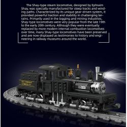 JMBRICKLAYER 51113 MouldKing 12032 Mould King 12032 ĐẦU MÁY HƠI NƯỚC SHAY bộ đồ chơi xếp lắp ráp ghép mô hình City SHAY-TYPE STEAM LOCOMOTIVE Thành Phố 880 khối