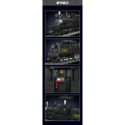 JMBRICKLAYER 51113 MouldKing 12032 Mould King 12032 ĐẦU MÁY HƠI NƯỚC SHAY bộ đồ chơi xếp lắp ráp ghép mô hình City SHAY-TYPE STEAM LOCOMOTIVE Thành Phố 880 khối