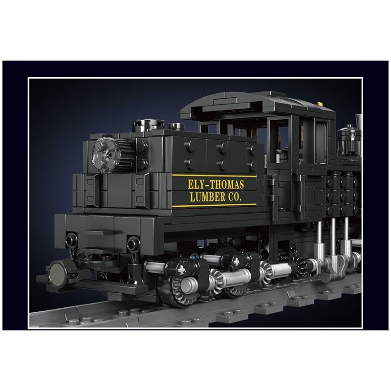 JMBRICKLAYER 51113 MouldKing 12032 Mould King 12032 ĐẦU MÁY HƠI NƯỚC SHAY bộ đồ chơi xếp lắp ráp ghép mô hình City SHAY-TYPE STEAM LOCOMOTIVE Thành Phố 880 khối