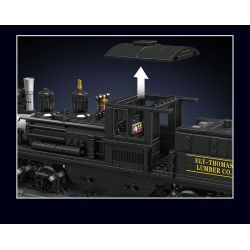 JMBRICKLAYER 51113 MouldKing 12032 Mould King 12032 ĐẦU MÁY HƠI NƯỚC SHAY bộ đồ chơi xếp lắp ráp ghép mô hình City SHAY-TYPE STEAM LOCOMOTIVE Thành Phố 880 khối