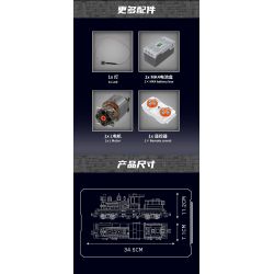 JMBRICKLAYER 51113 MouldKing 12032 Mould King 12032 ĐẦU MÁY HƠI NƯỚC SHAY bộ đồ chơi xếp lắp ráp ghép mô hình City SHAY-TYPE STEAM LOCOMOTIVE Thành Phố 880 khối