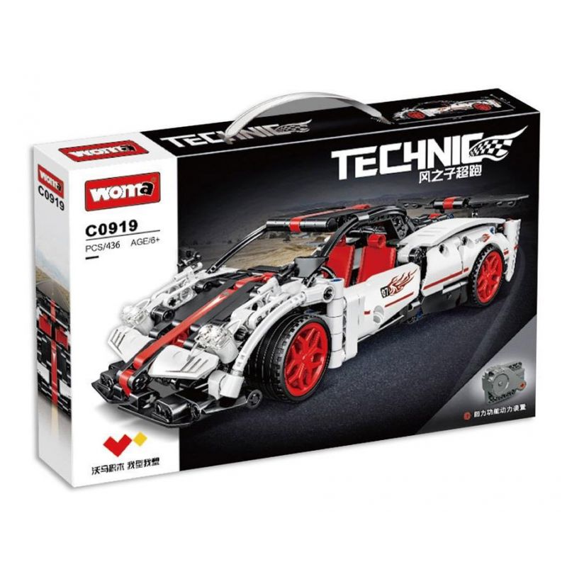 WOMA C0919 0919 SIÊU XE MUI TRẦN SON OF THE WIND bộ đồ chơi xếp lắp ráp ghép mô hình Technic Kỹ Thuật Công Nghệ Cao Mô Hình Phương Tiện 436 khối