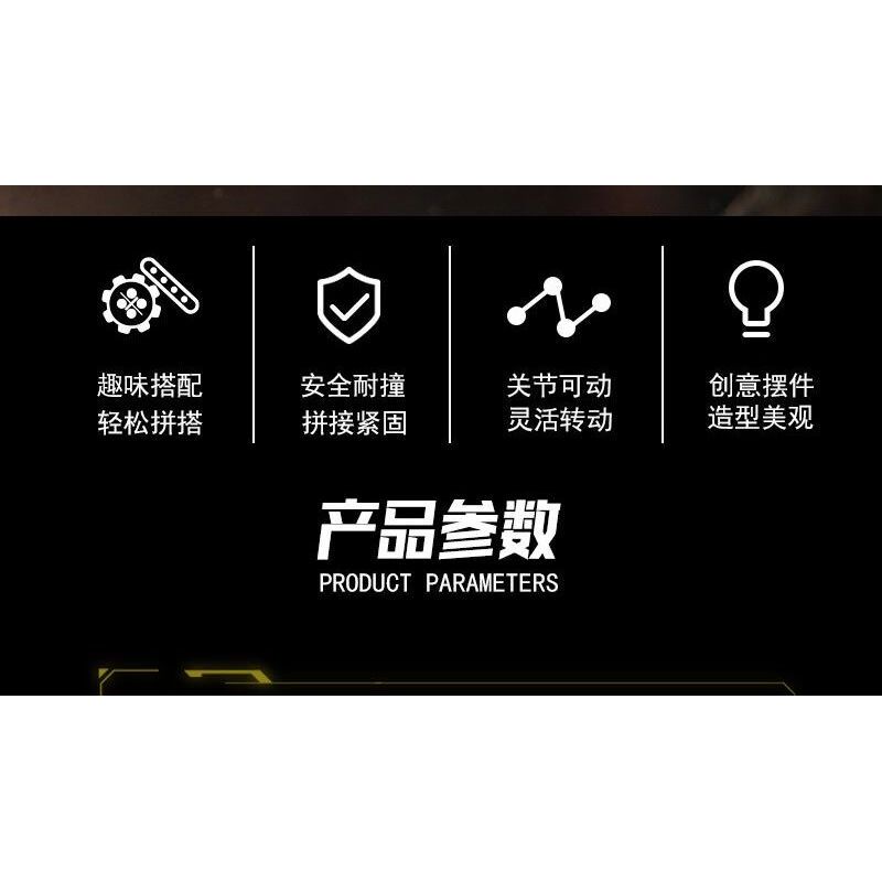 WANGAO 288029 QUỐC CHAO MECHA THẦN CHIẾN TRANH LU BU VÔ SONG TRÊN THẾ GIỚI bộ đồ chơi xếp lắp ráp ghép mô hình