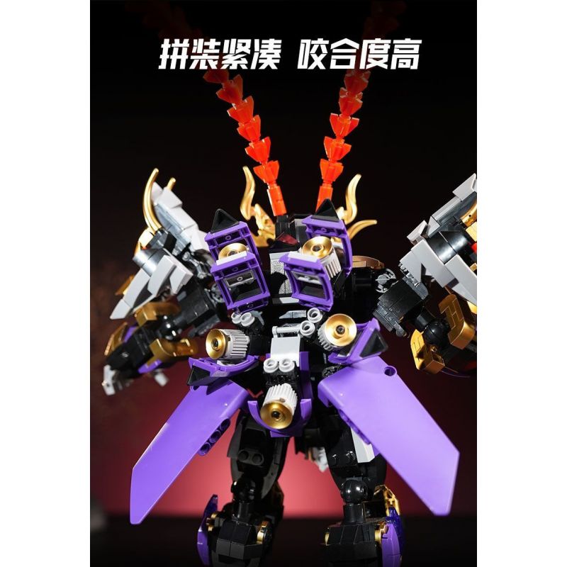 WANGAO 288029 QUỐC CHAO MECHA THẦN CHIẾN TRANH LU BU VÔ SONG TRÊN THẾ GIỚI bộ đồ chơi xếp lắp ráp ghép mô hình