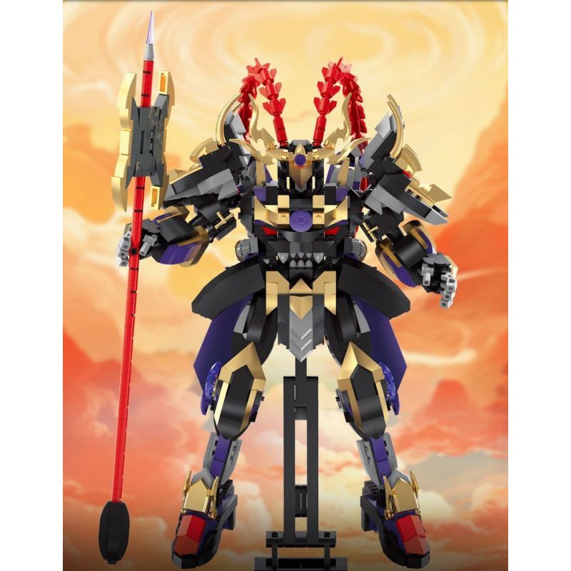 WANGAO 288029 QUỐC CHAO MECHA THẦN CHIẾN TRANH LU BU VÔ SONG TRÊN THẾ GIỚI bộ đồ chơi xếp lắp ráp ghép mô hình