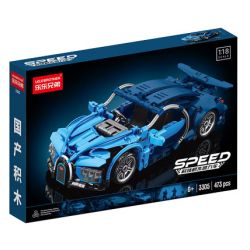 LELE BROTHER 9055-6 3305 9055-5 3306 BUGATTI PULLBACK 1:18 tỷ lệ 1:18 bộ đồ chơi xếp lắp ráp ghép mô hình Technic Kỹ Thuật Công Nghệ Cao Mô Hình Phương Tiện 473 khối