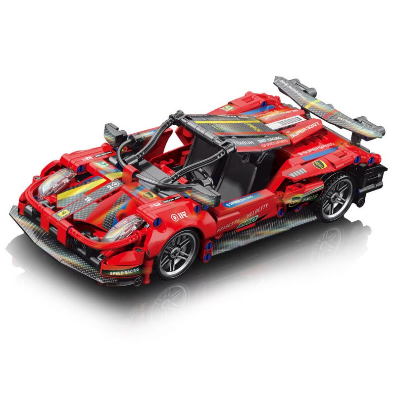 LELE BROTHER 3307 9055-7 3308 9055-8 XE FERRARI KÉO LÙI 1:18 tỷ lệ 1:18 bộ đồ chơi xếp lắp ráp ghép mô hình Technic Kỹ Thuật Công Nghệ Cao Mô Hình Phương Tiện 513 khối