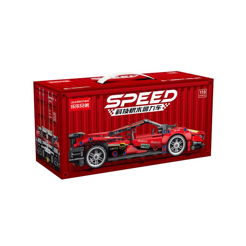 LELE BROTHER 3307 9055-7 3308 9055-8 XE FERRARI KÉO LÙI 1:18 tỷ lệ 1:18 bộ đồ chơi xếp lắp ráp ghép mô hình Technic Kỹ Thuật Công Nghệ Cao Mô Hình Phương Tiện 513 khối