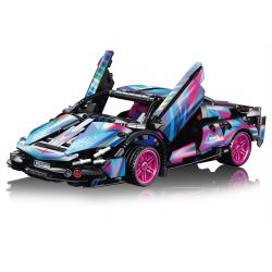 LELE BROTHER 9055 3300 3301 3302 XE KÉO LAMBORGHINI GREEN BULL 1:18 tỷ lệ 1:18 bộ đồ chơi xếp lắp ráp ghép mô hình Technic Kỹ Thuật Công Nghệ Cao Mô Hình Phương Tiện 586 khối