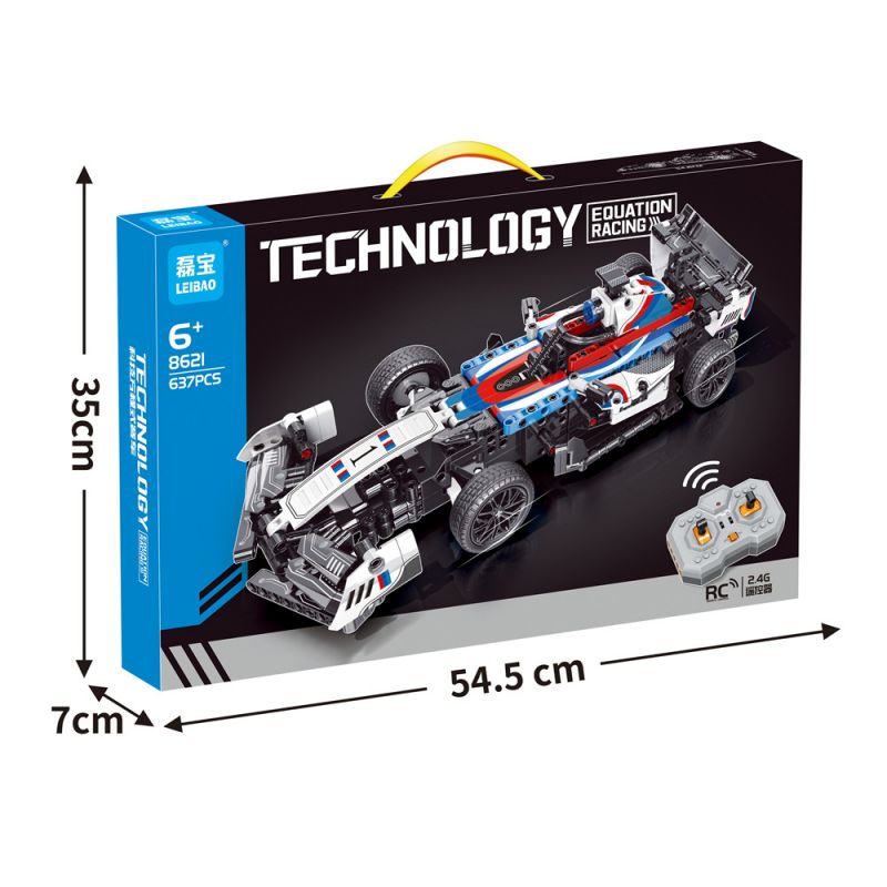 LEIBAO 8621 non  XE ĐUA ĐIỀU KHIỂN TỪ XA CÔNG NGHỆ F1 bộ đồ chơi xếp lắp ráp ghép mô hình  Kỹ Thuật Công Nghệ Cao Mô Hình Phương Tiện 637 khối
