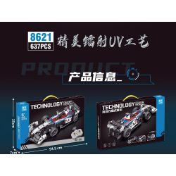 LEIBAO 8621 XE ĐUA ĐIỀU KHIỂN TỪ XA CÔNG NGHỆ F1 bộ đồ chơi xếp lắp ráp ghép mô hình Technic Kỹ Thuật Công Nghệ Cao Mô Hình Phương Tiện 637 khối