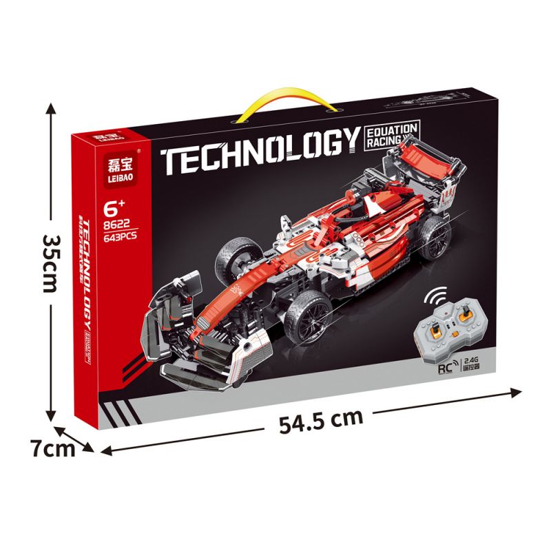 LEIBAO 8622 non  XE ĐUA CÔNG THỨC NGHỆ F1 ĐIỀU KHIỂN TỪ XA bộ đồ chơi xếp lắp ráp ghép mô hình  Kỹ Thuật Công Nghệ Cao Mô Hình Phương Tiện 643 khối