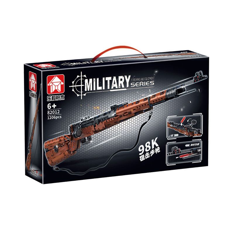 LE YI 82012 SÚNG BẮN TỈA 98K bộ đồ chơi xếp lắp ráp ghép mô hình Military Army Quân Sự Bộ Đội 1206 khối