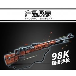 LE YI 82012 SÚNG BẮN TỈA 98K bộ đồ chơi xếp lắp ráp ghép mô hình Military Army Quân Sự Bộ Đội 1206 khối