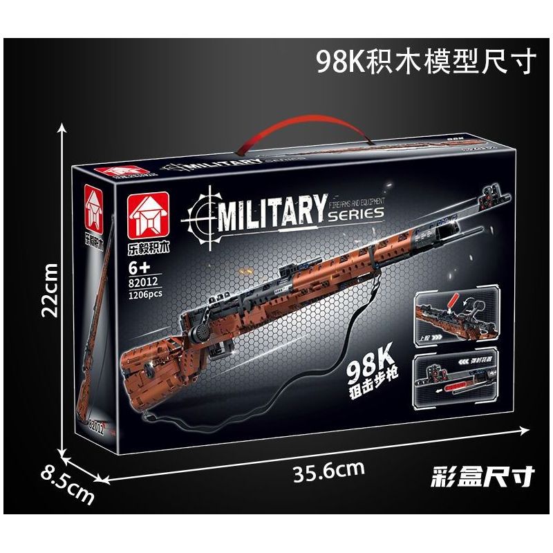 LE YI 82012 SÚNG BẮN TỈA 98K bộ đồ chơi xếp lắp ráp ghép mô hình Military Army Quân Sự Bộ Đội 1206 khối