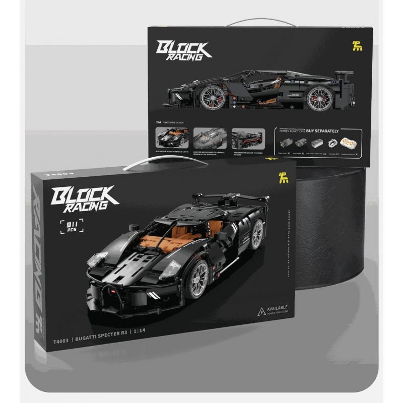TAKUGI T4003 4003 XE THỂ THAO SHADOW R3 1:14 tỷ lệ 1:14 bộ đồ chơi xếp lắp ráp ghép mô hình Technic BUGATTI SPECTER R3 Kỹ Thuật Công Nghệ Cao Mô Hình Phương Tiện 911 khối
