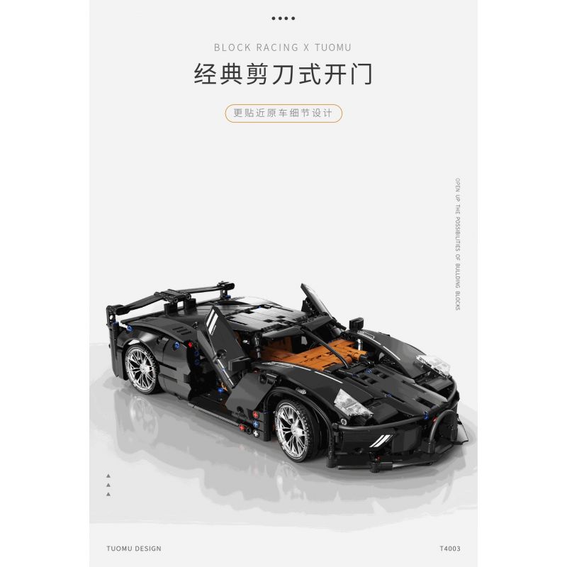 TAKUGI T4003 4003 XE THỂ THAO SHADOW R3 1:14 tỷ lệ 1:14 bộ đồ chơi xếp lắp ráp ghép mô hình Technic BUGATTI SPECTER R3 Kỹ Thuật Công Nghệ Cao Mô Hình Phương Tiện 911 khối