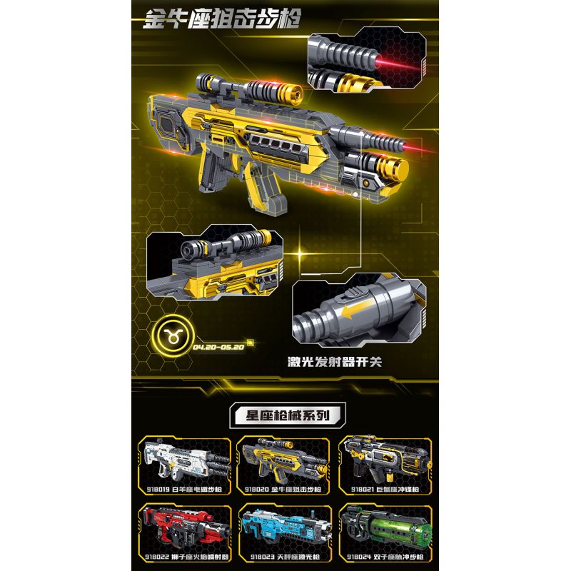 ZHEGAO 918020 CHÒM SAO SÚNG TRƯỜNG BẮN TỈA TAURUS bộ đồ chơi xếp lắp ráp ghép mô hình Military Army GUN-TAURUS Quân Sự Bộ Đội 397 khối ZHEGAO 918020 CHÒM SAO SÚNG TRƯỜNG BẮN TỈA TAURUS bộ đồ chơi xếp lắp ráp ghép mô hình Military Army GUN-TAURUS Quân Sự Bộ Đội 397 khối
