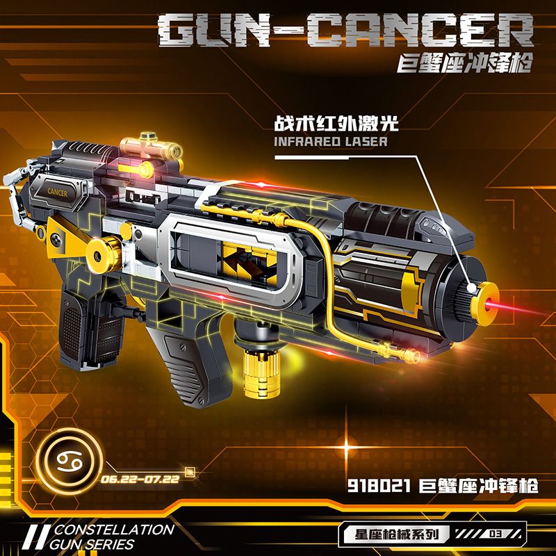 ZHEGAO 918021 non Lego CHÒM SAO SÚNG TIỂU LIÊN UNG THƯ bộ đồ chơi xếp lắp ráp ghép mô hình Military Army GUN-CANCER Quân Sự Bộ Đội 442 khối