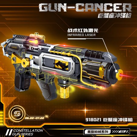 ZHEGAO 918021 CHÒM SAO SÚNG TIỂU LIÊN UNG THƯ bộ đồ chơi xếp lắp ráp ghép mô hình Military Army GUN-CANCER Quân Sự Bộ Đội 442 khối