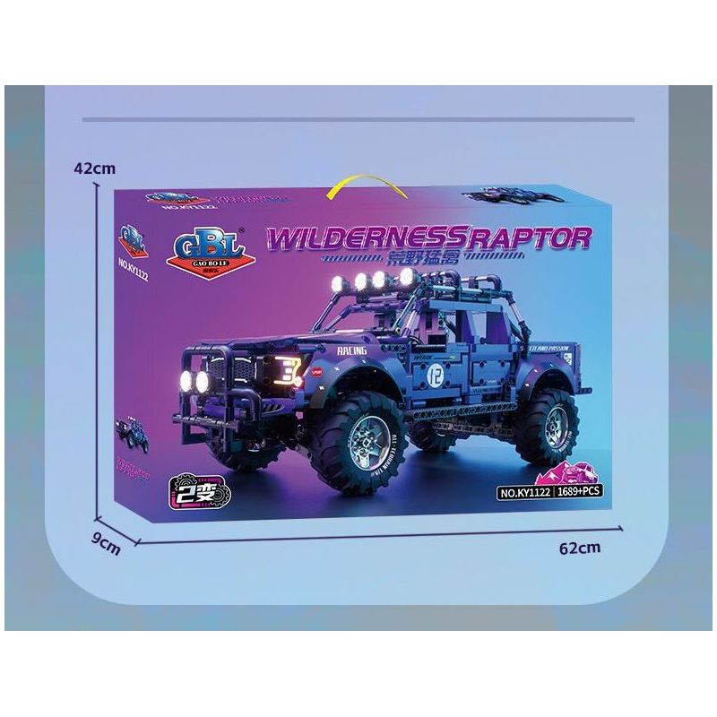 GBL KY1122 1122 XE BÁN TẢI WILDERNESS RAPTOR HAI BIẾN THỂ bộ đồ chơi xếp lắp ráp ghép mô hình Technic Kỹ Thuật Công Nghệ Cao Mô Hình Phương Tiện 1689 khối