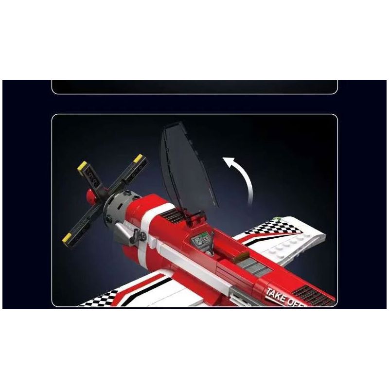 MouldKing 24058 Mould King 24058 MÁY BAY ĐUA bộ đồ chơi xếp lắp ráp ghép mô hình City RACING AIRPLANE Thành Phố 470 khối