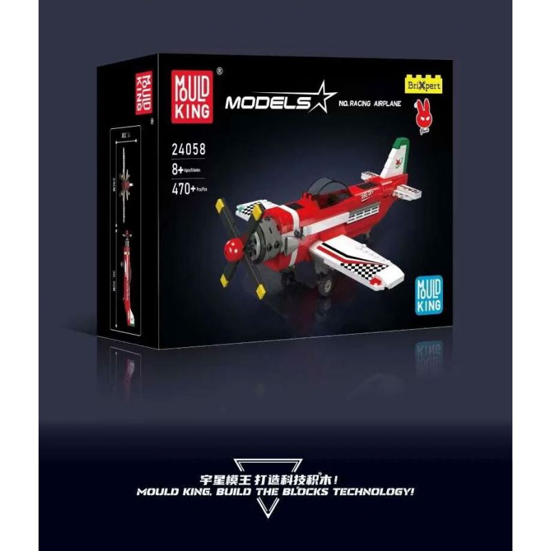 MouldKing 24058 Mould King 24058 MÁY BAY ĐUA bộ đồ chơi xếp lắp ráp ghép mô hình City RACING AIRPLANE Thành Phố 470 khối