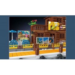 MouldKing 10108 Mould King 10108 KHÁCH SẠN MARINA bộ đồ chơi xếp lắp ráp ghép mô hình City DOCKSIDE TAVERN Thành Phố 842 khối