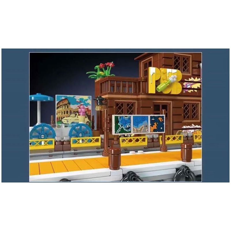 MouldKing 10108 Mould King 10108 KHÁCH SẠN MARINA bộ đồ chơi xếp lắp ráp ghép mô hình City DOCKSIDE TAVERN Thành Phố 842 khối