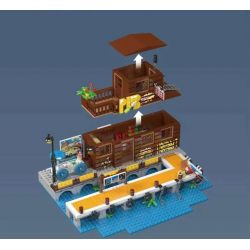 MouldKing 10108 Mould King 10108 KHÁCH SẠN MARINA bộ đồ chơi xếp lắp ráp ghép mô hình City DOCKSIDE TAVERN Thành Phố 842 khối