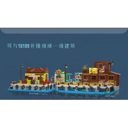 MouldKing 10108 Mould King 10108 KHÁCH SẠN MARINA bộ đồ chơi xếp lắp ráp ghép mô hình City DOCKSIDE TAVERN Thành Phố 842 khối