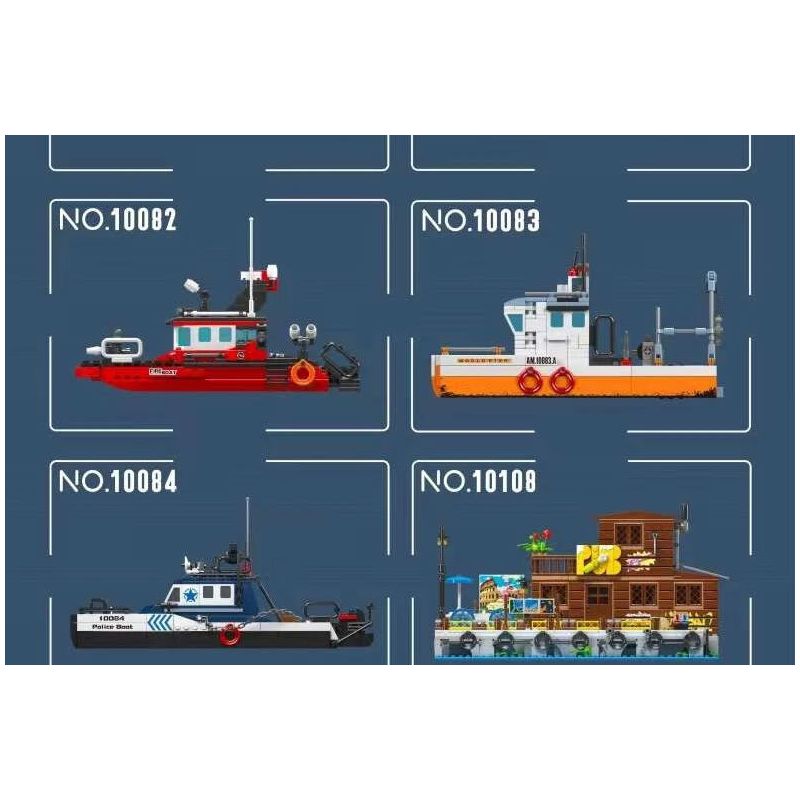 MouldKing 10108 Mould King 10108 KHÁCH SẠN MARINA bộ đồ chơi xếp lắp ráp ghép mô hình City DOCKSIDE TAVERN Thành Phố 842 khối