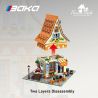 BAKA TECHNOLOGY 33206 CỬA HÀNG HOA MA THUẬT bộ đồ chơi xếp lắp ráp ghép mô hình Creator FLORIST、MAGIC FLOWER WORKSHOP Sáng Tạo 2445 khối
