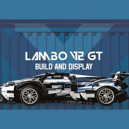 Kazi KY6157 6157 CRAZY SPEED ​​​8 MẪU XE bộ đồ chơi xếp lắp ráp ghép mô hình Technic LAMBORGHINI V12 Kỹ Thuật Công Nghệ Cao Mô Hình Phương Tiện 844 khối