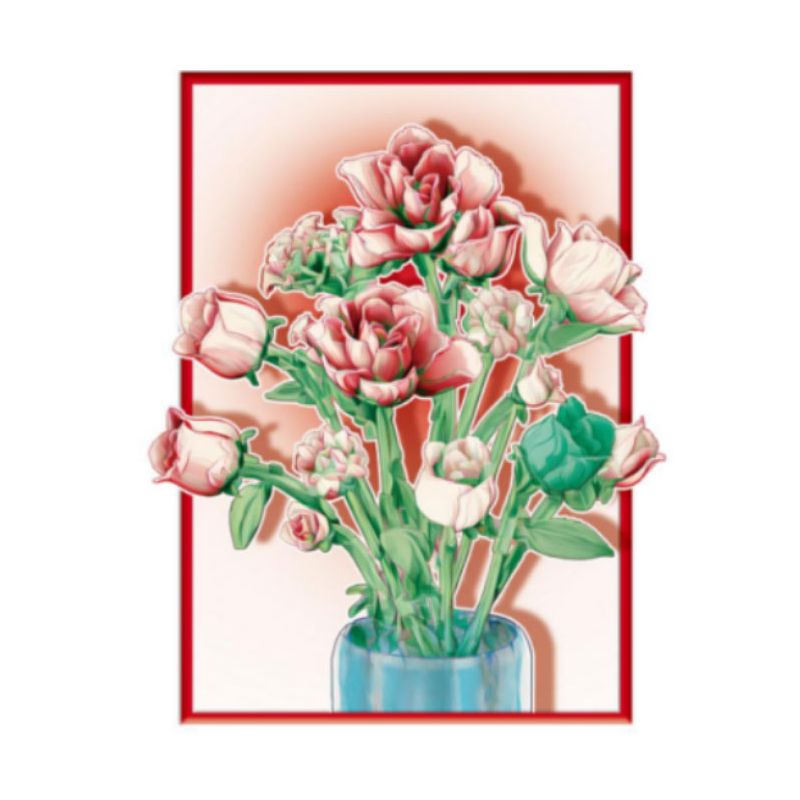 BAKA TECHNOLOGY 33801 HOA HỒNG bộ đồ chơi xếp lắp ráp ghép mô hình Creator ROSES Sáng Tạo 1016 khối