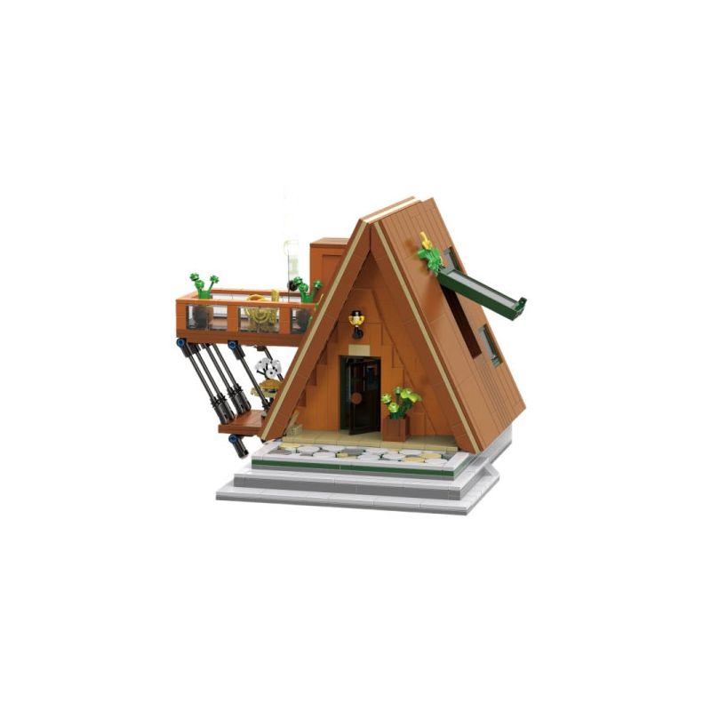 SMALL ANGLE JD038 non Lego CABIN KHUNG CHỮ TRÊN NÚI bộ đồ chơi xếp lắp ráp ghép mô hình Creator INTERMOUNTAIN HERRINGBONE HOUSE Sáng Tạo 1028 khối