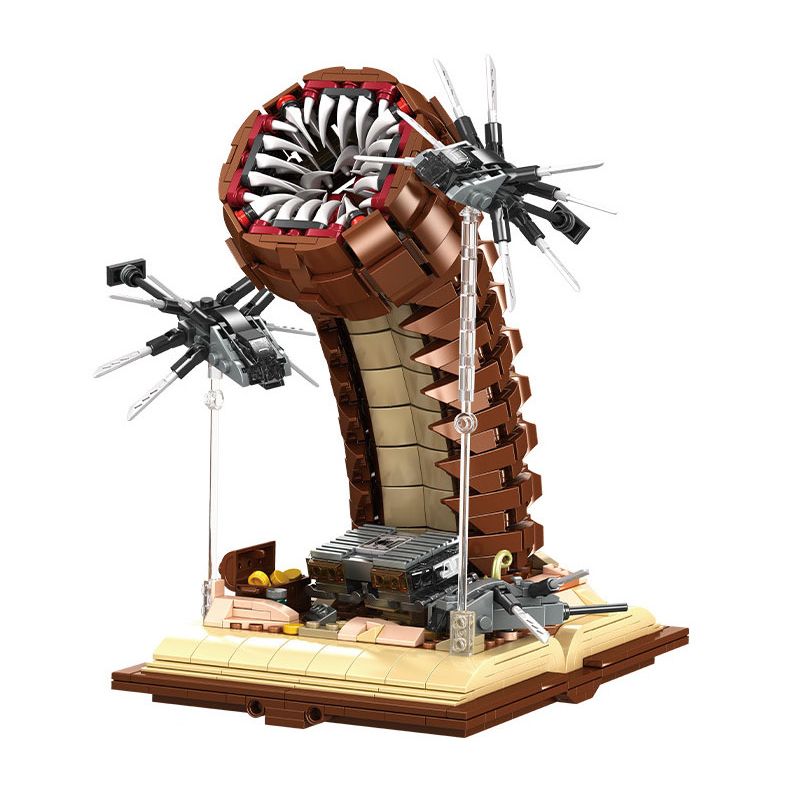 WE GAME COMING 66036 CỒN CÁT GIUN bộ đồ chơi xếp lắp ráp ghép mô hình Movie & Game SARLDWORMS OF DUNE Phim Và Trò Chơi 1688 khối