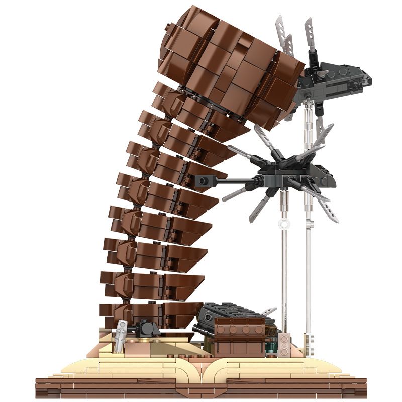 WE GAME COMING 66036 CỒN CÁT GIUN bộ đồ chơi xếp lắp ráp ghép mô hình Movie & Game SARLDWORMS OF DUNE Phim Và Trò Chơi 1688 khối