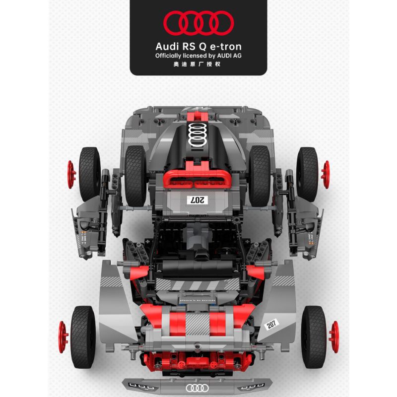 RASTAR 92700 92710 AUDI RS Q E-TRON 1:14 tỷ lệ 1:14 bộ đồ chơi xếp lắp ráp ghép mô hình Technic Kỹ Thuật Công Nghệ Cao Mô Hình Phương Tiện 1432 khối